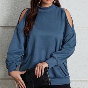 💙 BLUE PULLOVER FT. SHOULDER CUTOUTS 💙